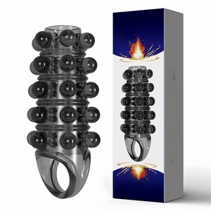 Bestseller Hochwertige TPE Silikon Dildos Wieder verwendbare <span class=keywords><strong>extra</strong></span> gepunktete Weich gummi Penis Kondom - Product Image 6