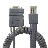 Cable Espiral Retráctil RS232 para Escáner de Código de Barras Symbol Moto Zebr LS2208/DS2208/LS4208/LS4478/DS9208/DS3578
