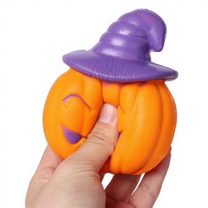 Hight Quality Pu Foam Halloween Pumpkin Slow Rebound Stress Relieve <b>Squeeze</b> Squishy Promotional Toys Birthday Gift for Kids - Product Image 2