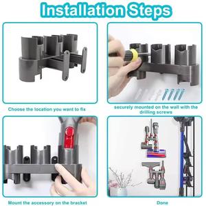 Dysoner V7 V10 piezas de aspiradora soporte de almacenamiento soporte de pared de plástico herramienta boquilla Base estante eléctrico <span class=keywords><strong>limpieza</strong></span> del hogar - Product Image 4