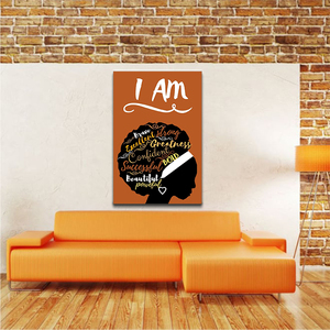 African <strong>Queen</strong> Canvas Wall <strong>Art</strong> Black Women's Watercolor Portrait Paintings Living Room Wall Decoration Artwork Black Girl - Product Image 4