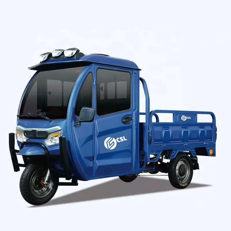 Недорогой китайский двухместный складной грузовой Электрический велосипед 3 колеса трициклы с крышей для взрослых