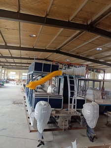 Pontón de Aluminio de 34 pies en Oferta, Barco Familiar de Dos Pisos con Tobogán Acuático - Product Image 4