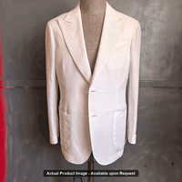 Setelan Pria Putih Single Breasted Notch Lapel Katun Ringan Blazer Musim Panas Celana Dua Potong Pernikahan Bisnis Kasual Custom