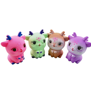Kawaii Cartoon Animal Series Deer Stress Relief Squeezing Toy-Multicolor TPR Material for 5-7 Years & Adults - Product Image 5