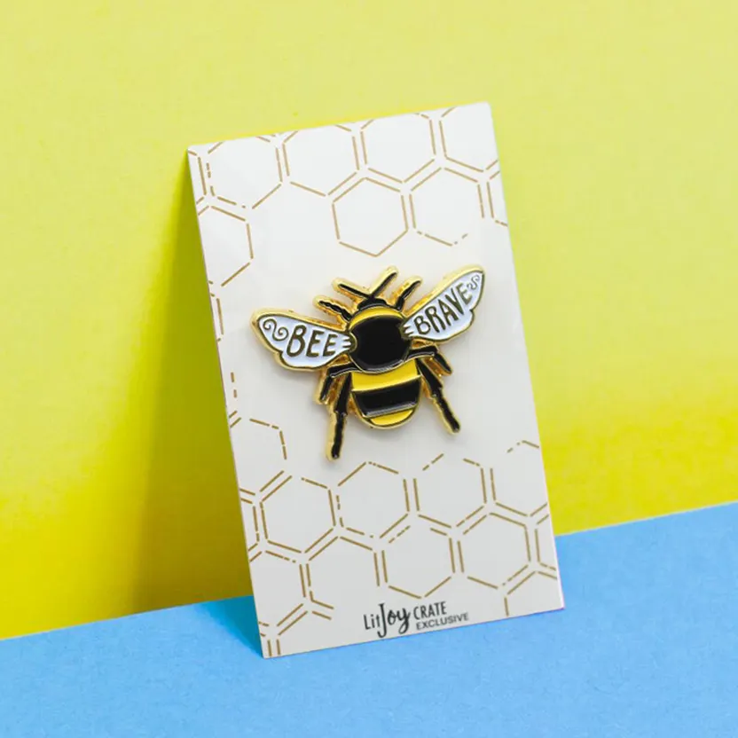 Pin Kerah Enamel Serangga Entomologi Lebah Madu Bumble Kustom dengan Dukungan Khusus