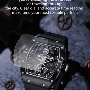 Relojes Hombre Mechanical Automatic Low MOQ Hollow Out Luxury Automatic Skeleton Barrel <b>Watch</b> for Men - Product Image 5