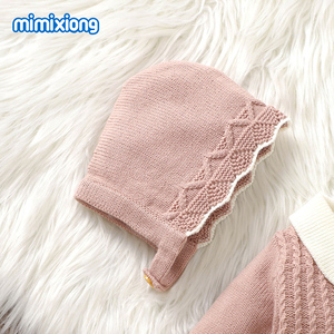 Conjuntos de Ropa para Bebé Niñ<span class=keywords><strong>a</strong></span> Recién Nacida de Nuevo Estilo 2024 con Gorros Diseño de Manga Larga y <span class=keywords><strong>Pijamas</strong></span> con Pies para Niños Pequeños - Product Image 5