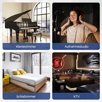 ZhenFornos – Panneaux acoustiques carrés autocollants noirs 12 pièces, haute densité, minces, insonorisants, pour décoration murale et isolation phonique
