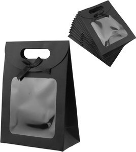 Bolsas de Regalo de Papel Kraft con Ventana Transparente para Bodas, Cumpleaños, Navidad y Compras - Product Image 1