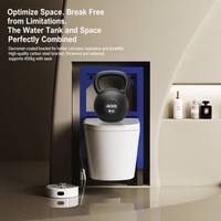 WC intelligent suspendu à commande vocale IA, avec siphon en P, auto-nettoyant, mural, avec bidet intégré et fonction automatique
