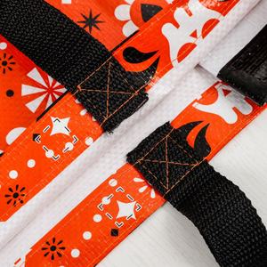 Sac fourre-tout en polypropylène laminé imprimé avec logo personnalisé, sac de shopping tissé en PP imprimé à l'écran, article promotionnel - Product Image 4