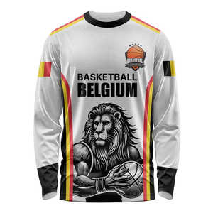 Personalizado Bélgica <span class=keywords><strong>bandera</strong></span> sublimación poliéster fútbol uniforme hombres invierno manga larga entrenamiento fútbol Jersey ligero sudadera - Product Image 6