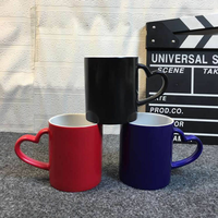 Taza Personalizada con Foto Sublimada, Cambia de Color con el Calor, Asa en Forma de Corazón, Ecológica, Libre de BPA