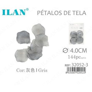 Petali in tessuto Ilan 4,0 cm grigio circa 144 pezzi - Product Image 1