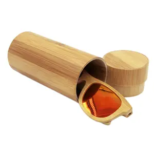 De Madera hecho a mano gafas de caso antiguas formas de alta calidad caja de bambú Natural, de cajas de madera gafas de sol de embalaje