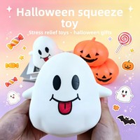 Jouet Squishy Fantôme Mignon en Plastique à Remontée Lente, Anti-Stress et Décompression, Cadeau de Fête, Vente en Gros, Halloween, 14+