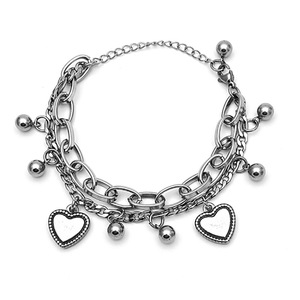 Pulsera de Acero Inoxidable con Amuletos de Mano de Fátima Hamsa Turca Antigua, Chapado en Oro de 14K, Amuleto de Perla Ojo Turco, Joyería para Mujer - Product Image 5