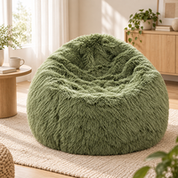 Housse de pouf en peluche vide à remplir soi-même pour billes de pouf ou vêtements en peluche, housse de siège lounge confortable, décoration intérieure