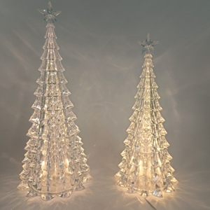 Led Lighted Water Glitter Battery Operated <b>Gifts</b> <b>Cheap</b> Plastic Snow Globe Custom Clear Acrylic Christmas Tree - Product Image 1