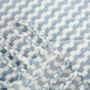 Manta con estampado de flecos trenzados, borlas, suave, cálida, para oficina, aire acondicionado, chal, cubierta para sofá, silla, decoración del hogar - Product Image 5