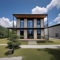Casa Prefabricada de Acero Ligero de Lujo de 2 Pisos con Certificación CE, Construcción Rápida, Modular, Tipo Contenedor, para Sala de Estar, Villa, 3-5 Dormitorios
