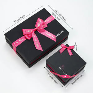 Rubans de satin décoratifs personnalisés imprimés en rose pour emballages cadeaux avec boucle élastique pour l'emballage de chocolats pour la Saint-Valentin - Product Image 2