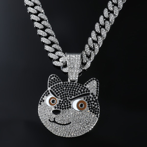 2026 New Exaggerated Hiphop <b>Style</b> Alloy Dog <b>Head</b> Pendant Necklace Gold Silver Plated Mens' Necklaces Fashion Jewelry Wholesale - Product Image 4
