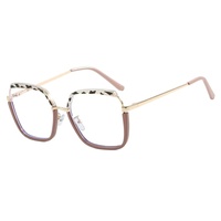 Lunettes de vue élégantes pour femmes avec monture carrée en TR90, verres transparents anti-lumière bleue en PC, légères, pour le bureau et l'ordinateur