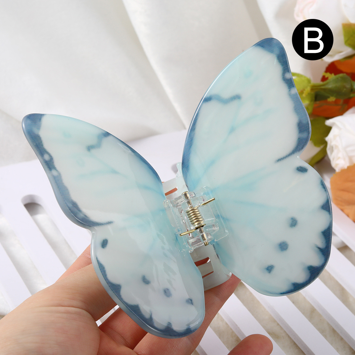 Japanese and Korean Style 11cm Acetate Butterfly Hair Clip