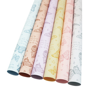 Thường Xanh Bướm giấy gói với khung không thấm nước hoa Hàn Quốc bó hoa giấy bán hoa phụ kiện nhà cung cấp gói - Product Image 6