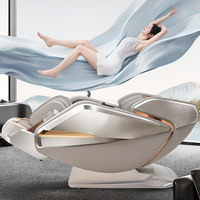 Fauteuil de massage 4D VCT pour usage domestique, 152 cm, avec rail SL, lumière respirante, détection de la forme corporelle, commande vocale IA, chauffage des pieds et du dos