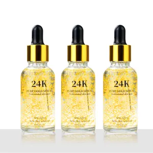 Logotipo personalizado 30ml 24K Ouro Soro Rosto Para Mulheres Soin De Visag Clareamento Da Pele Cuidados Anti Envelhecimento Essência Soro Facial Natural Orgânico