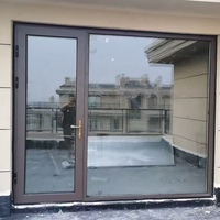 Porte battante en aluminium à double vitrage trempé, moderne, minimaliste, étanche, pour cuisine, intérieur, entrée, style français, personnalisable