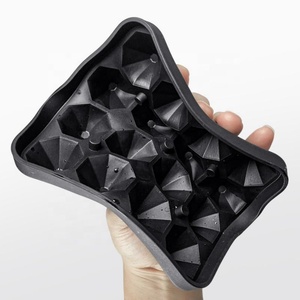 Molde de silicona para cubitos de hielo de grado alimenticio para el hogar, con forma de diamante, 16 rejillas, para venta al por mayor - Product Image 4