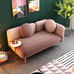 Oturma odası tasarımı Modern Loveseat ev mobilyaları 2 3 koltuk kanepe yan masa