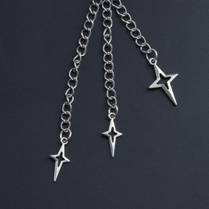 สร้อยคาดเอวจี้รูปดาวสไตล์ยุโรปอเมริกัน สีเงินทิเบต สำหรับทุกเพศ สวมใส่ได้ทุกวัน สไตล์พังก์ เรโทร สตรีทแฟชั่น - Product Image 4