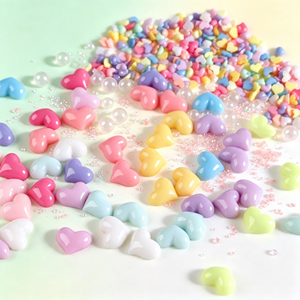 <span class=keywords><strong>Mini</strong></span> macarons 3D en résine pour ongles, breloques cœur couleur douce, petits ornements d'ongles en forme de cœur, décorations Kawaii pour nail art DIY - Product Image 6