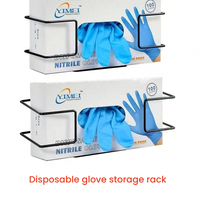 Distributeur mural de mouchoirs pour hôpital, support en fil métallique pour rangement de gants jetables