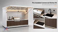 Kiosque alimentaire moderne en conteneur préfabriqué écologique personnalisé pour la vente en restaurant ou en magasin