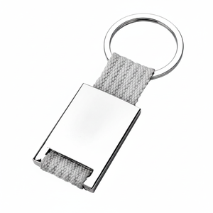 Portachiavi in Pelle Grigio Senza Scatola in Tessuto - Product Image 2