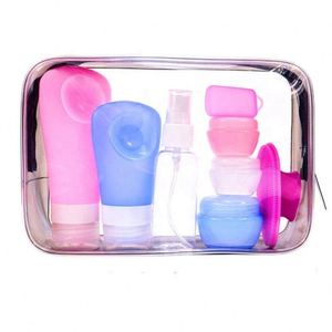 BPA Free Travel Bottle <b>Set</b> 2oz 3oz Silicone Shampoo Bottle <b>Spray</b> Bottles Facial Brush - Product Image 1