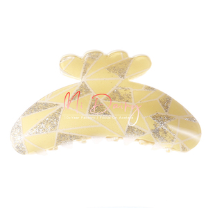 Mi Dairy-Pinzas para el pelo acrílicas de 90x48mm, accesorios para el cabello de gran tamaño con forma de cangrejo y <span class=keywords><strong>purpurina</strong></span>, estilo INS, 223439 - Product Image 1