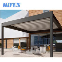 Luxus moderne Glas Polycarbonat Baldachin Aluminium Aluminium Pergola Pavillon wasserdichte Metalldach Garten Outdoor 3x3 3x4 6x3