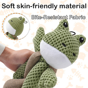 Hot Selling Plush Cartoon <strong>Frog</strong> Pet <strong>Toy</strong> Squeaky Interactive <strong>Dog</strong> Chewing <strong>Toy</strong> for Training - Product Image 4