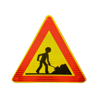 Señal de Advertencia Reflectante Personalizada para Obras Viales, Soporte Plegable de Trípode de Aluminio, Señal de Trabajo para Hombres, Control de Tráfico en Obras de Construcción