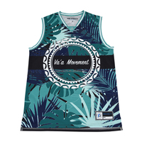 FQ Jersey olahraga basket Paua Shell kustom rompi Singlet latihan NZ Maori tato suku cetak Atasan basket sublimasi