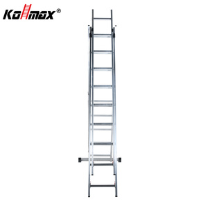 21 feet a-frame stepladder nhôm gấp thang <span class=keywords><strong>3</strong></span> phần ba 10m mở rộng bền thang với chân chống trượt Bạc - Product Image 2