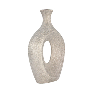 Vaso in ceramica moderno con centro cavo per soggiorno, vaso decorativo per fiori, decorazione per interni. - Product Image 2