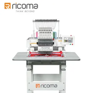 RiCOMA Single head embroidery machines computerized MT-1501 classic model with 15 needle for clothes/cap China direct supplier